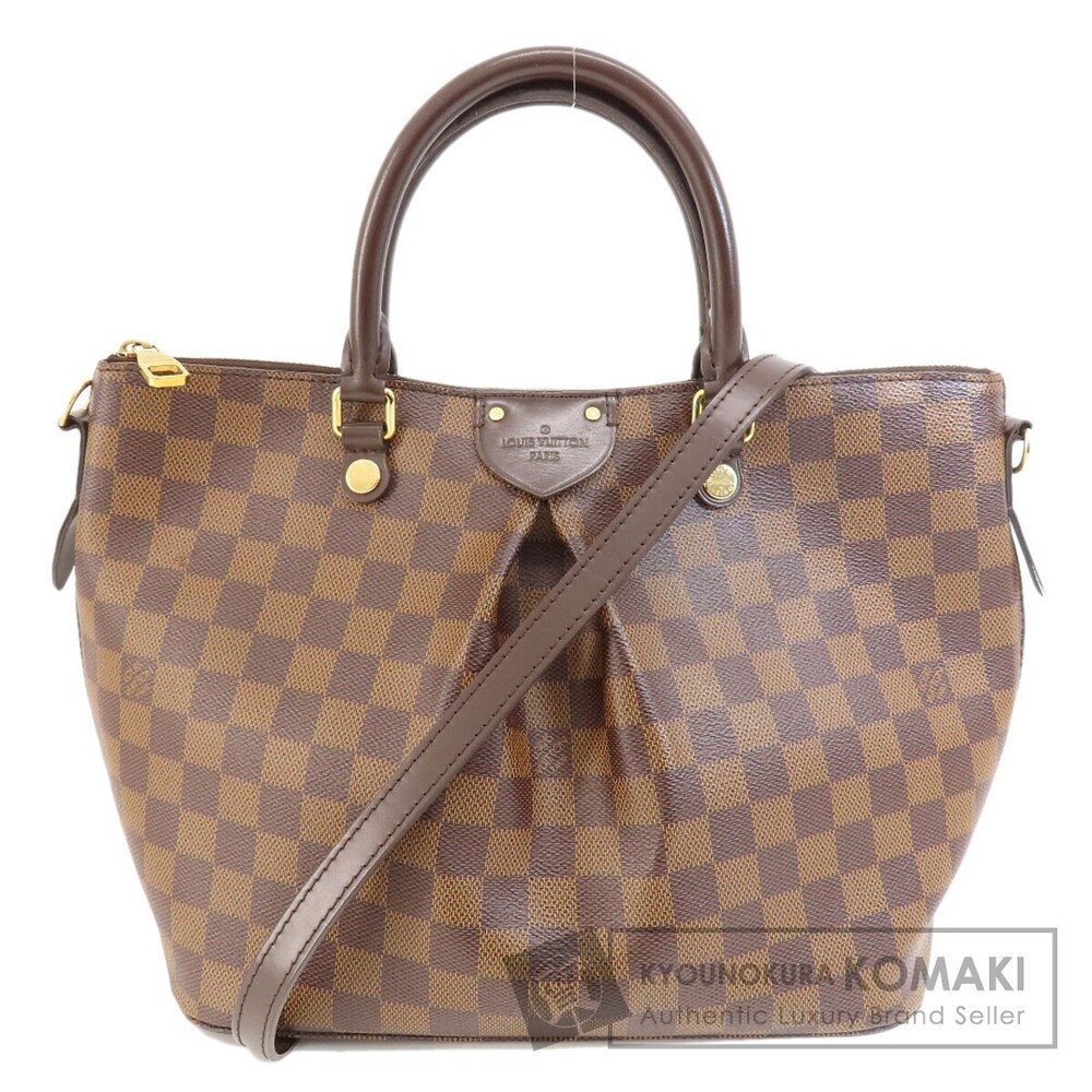 Louis Vuitton Siena Damier Ebene Brown Handbag Canvas